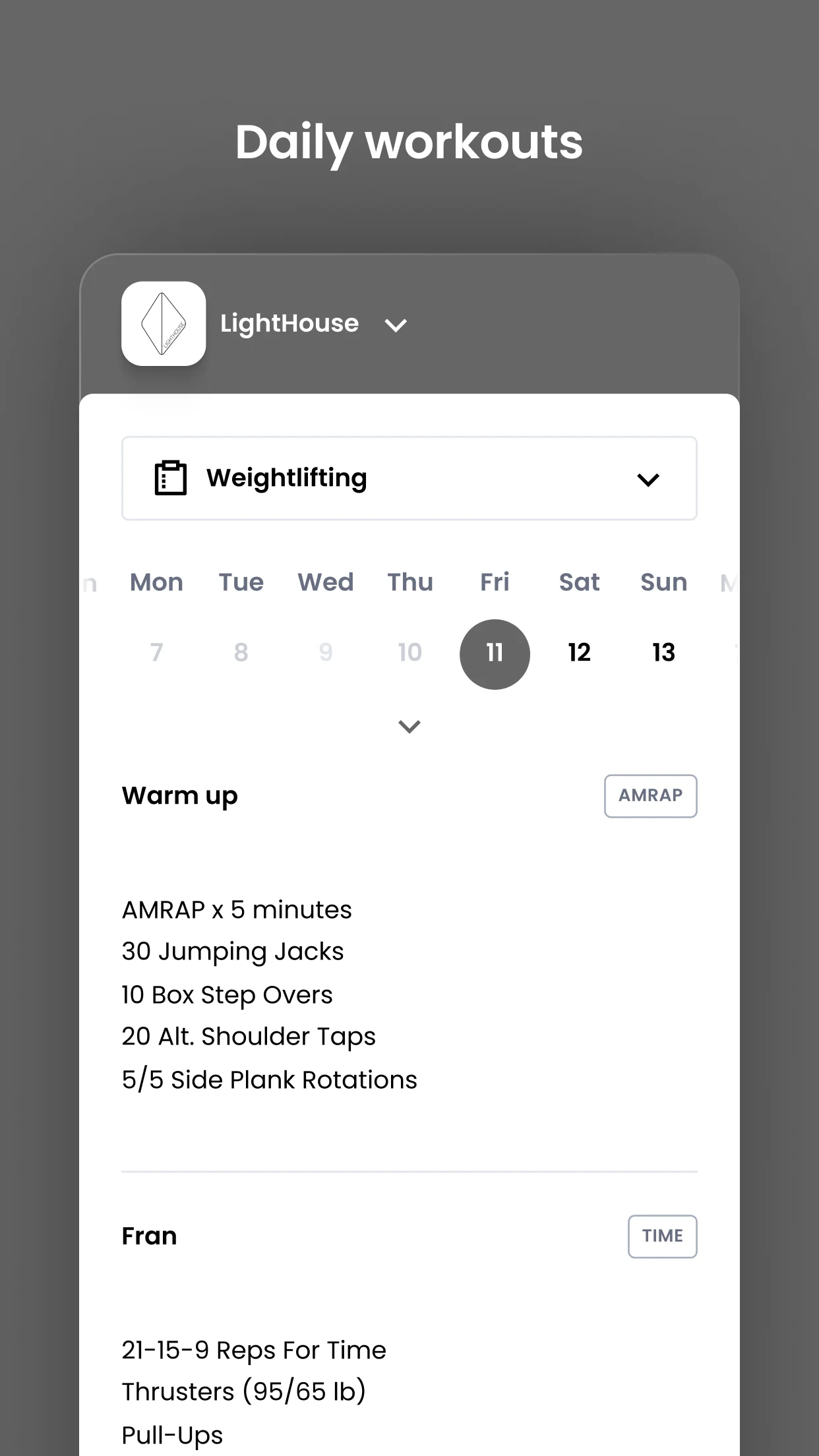 LightHouse Weightlifting screenshot